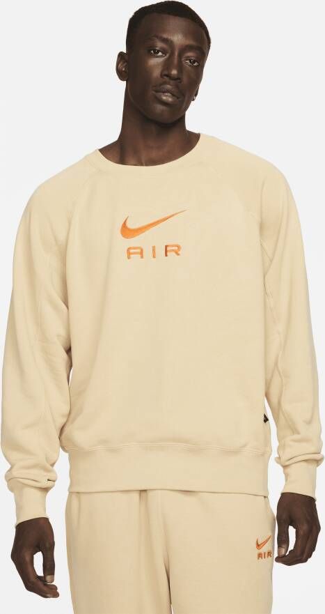 Nike Lichtgewicht Crewneck Sweatshirt Air French Terry Beige Heren