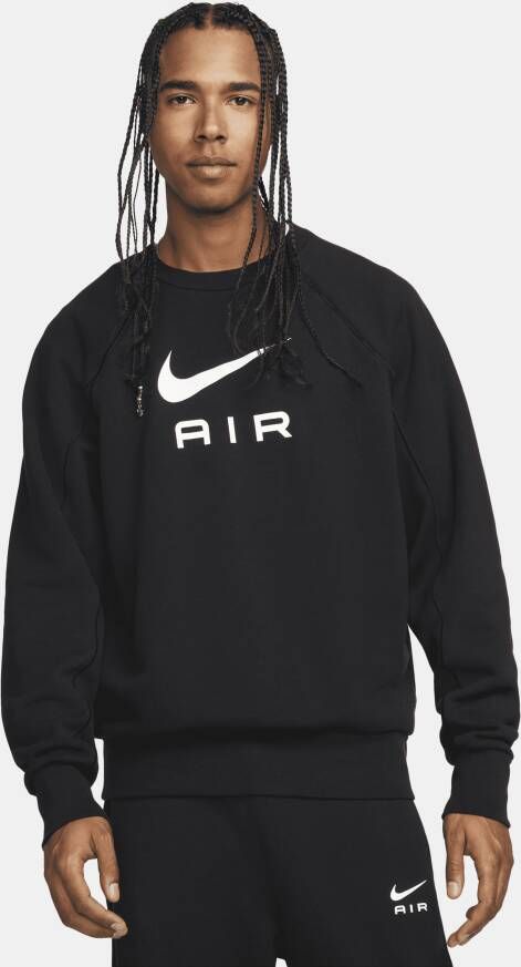 Nike Sportswear Air Herentop van sweatstof met ronde hals Zwart