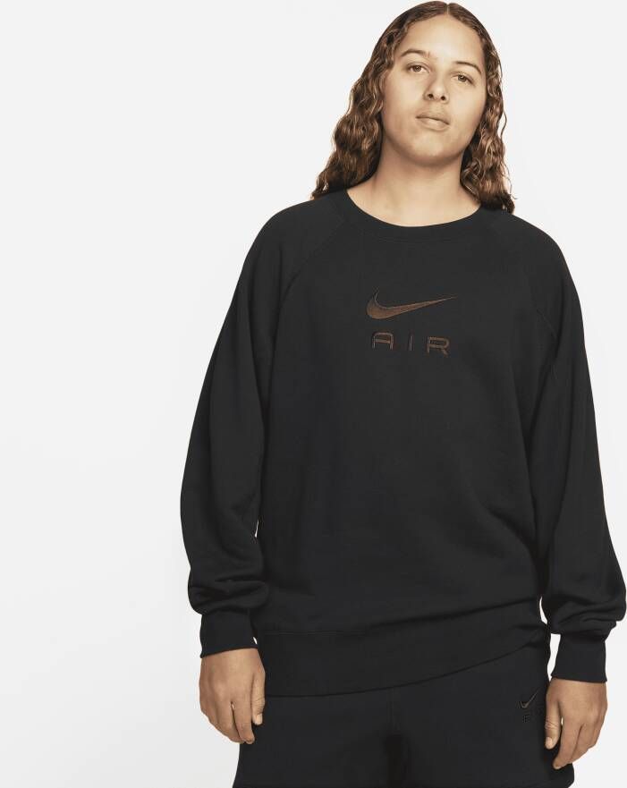 Nike Sportswear Air Herentop van sweatstof met ronde hals Zwart
