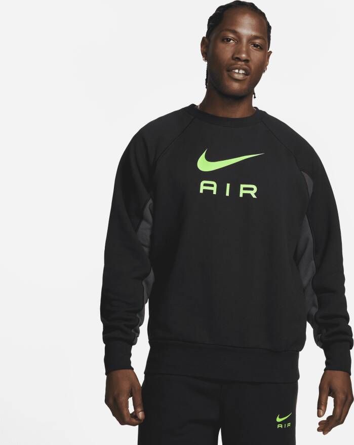 Nike Sportswear Air Herentop van sweatstof met ronde hals Zwart