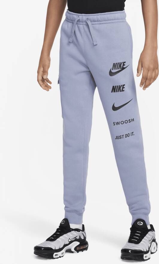Nike Sportswear Cargobroek van fleece voor jongens Blauw