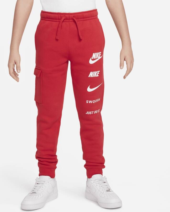 Nike Sportswear Cargobroek van fleece voor jongens Rood
