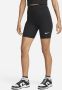 Nike Sportswear Classic bikeshorts met hoge taille voor dames (21 cm) Zwart - Thumbnail 1