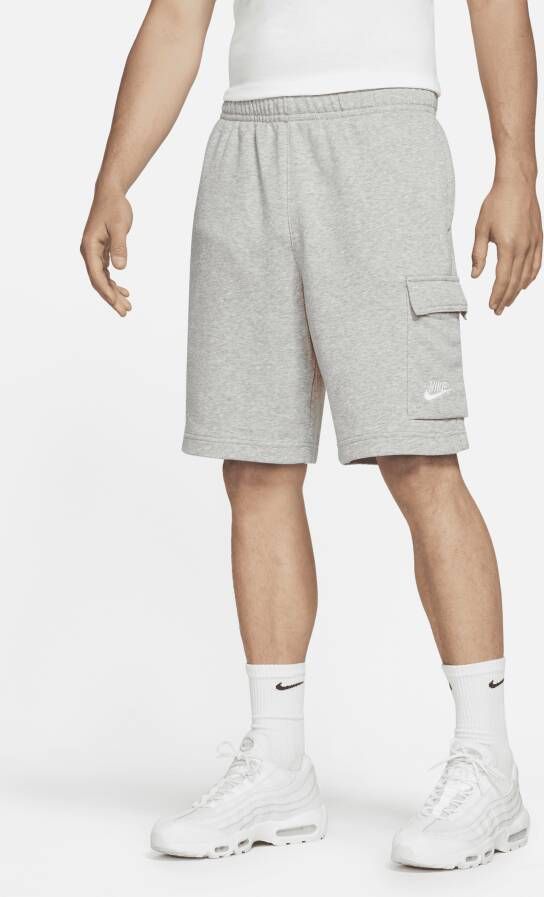 Nike Sportswear Club Cargoshorts van sweatstof voor heren Grijs