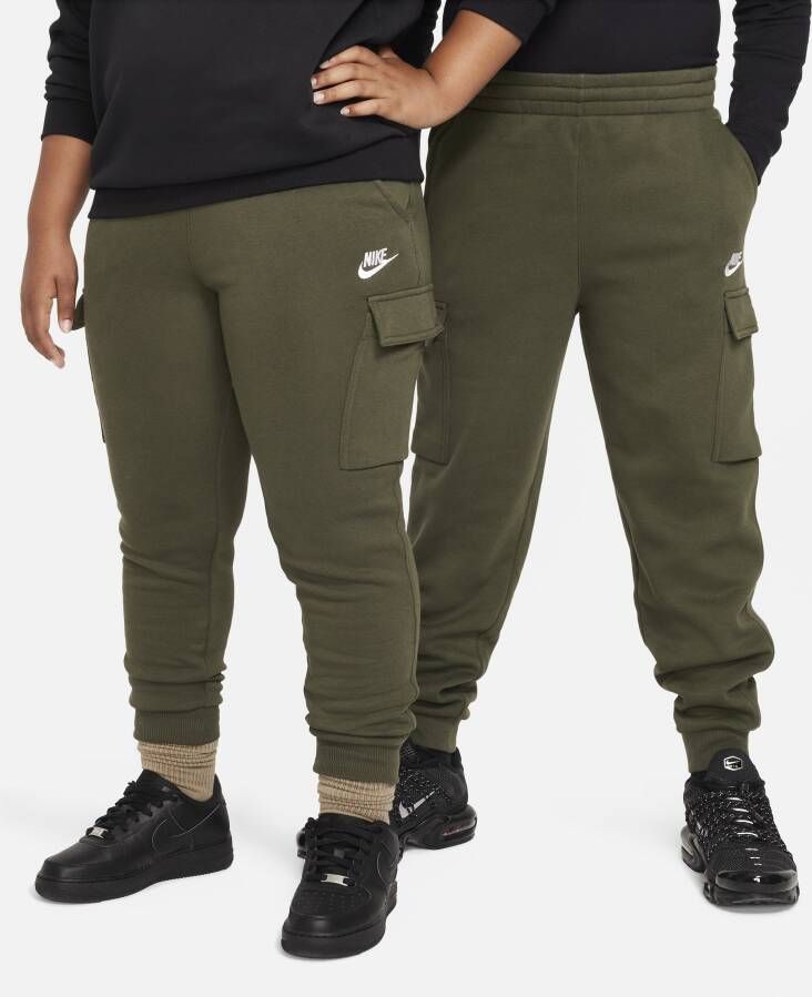 Nike Sportswear Club Fleece cargobroek voor kids (ruimere maten) Groen
