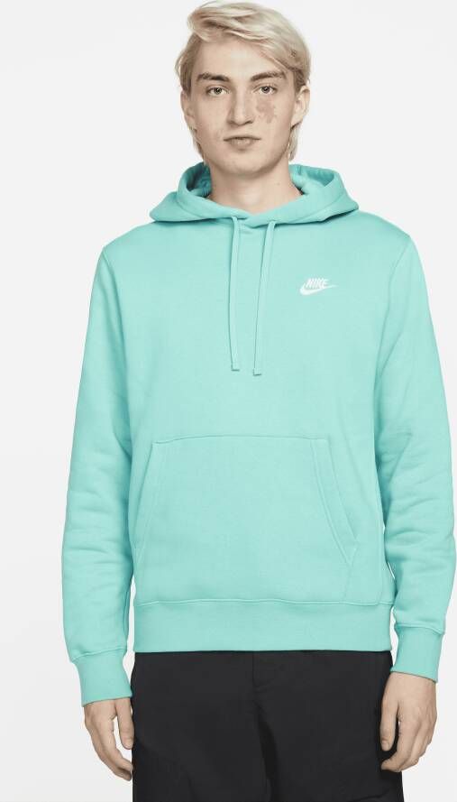 Nike Sportswear Club Fleece Hoodie Washed Teal Blue Heren