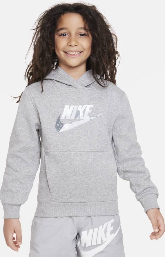 Nike Sportswear Club Fleece hoodie met graphic voor kids Grijs