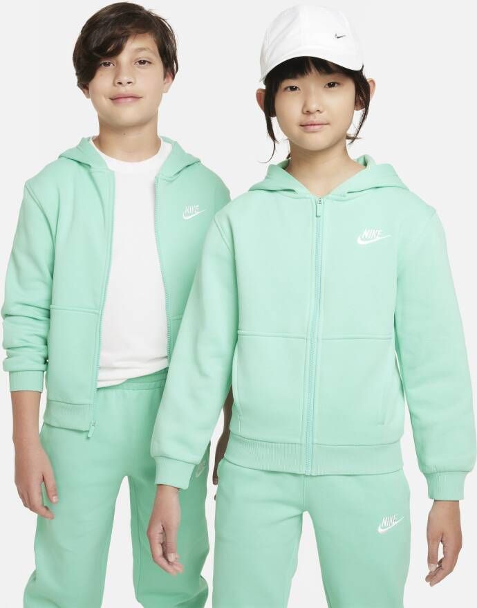 Nike Sportswear Club Fleece hoodie met rits voor kids Groen