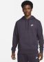 Nike Paarse Fleece Hoodie met Koord Purple Heren - Thumbnail 1