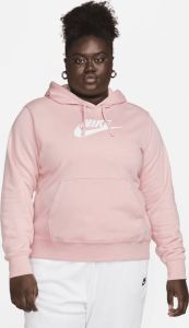 Nike Sportswear Club Fleece Hoodie voor dames (Plus Size) Roze