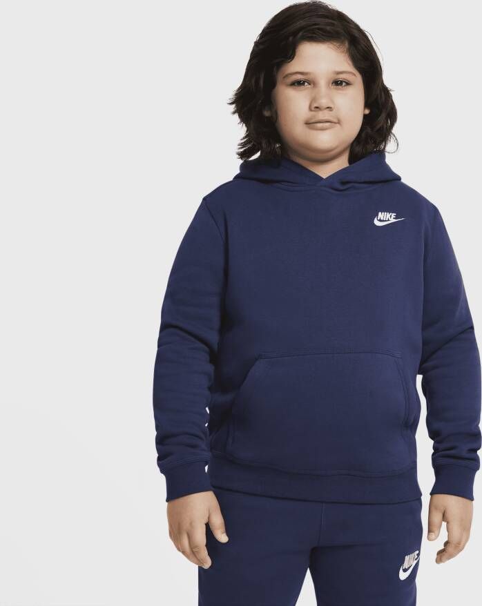 Nike Sportswear Club Fleece Hoodie voor jongens (grotere maten) Blauw