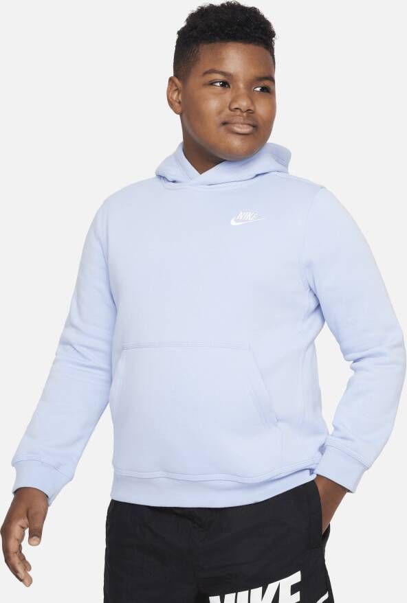 Nike Sportswear Club Fleece Hoodie voor jongens (grotere maten) Blauw