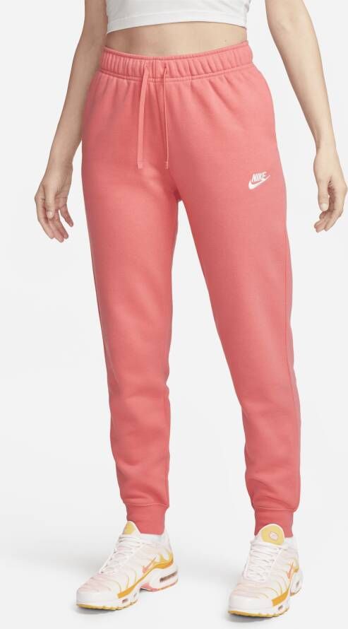 Nike Sportswear Club Fleece Joggingbroek met halfhoge taille voor dames Roze