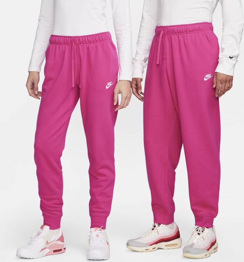 Nike Sportswear Club Fleece Joggingbroek met halfhoge taille voor dames Roze