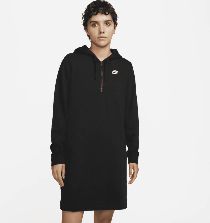 Nike Sportieve Hoodiejurk met Zijsplitten Gray Dames