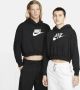 Nike Sportswear Club Fleece Korte oversized hoodie met graphic voor dames Zwart - Thumbnail 2
