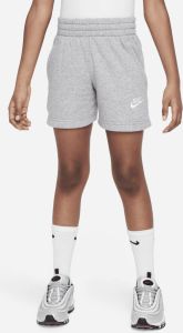 Nike Sportswear Club Fleece meisjesshorts van sweatstof (13 cm) Grijs