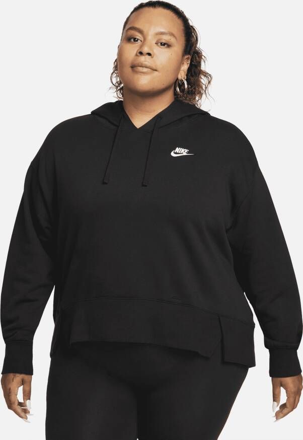 Nike Sportswear Club Fleece Oversized hoodie voor dames (Plus Size) Zwart