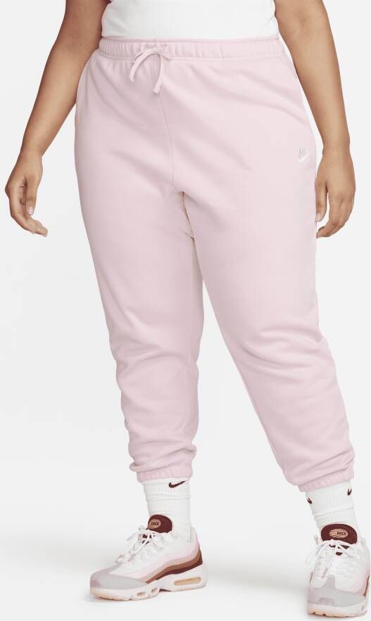 Nike Sportswear Club Fleece Oversized joggingbroek met halfhoge taille voor dames (Plus Size) Roze