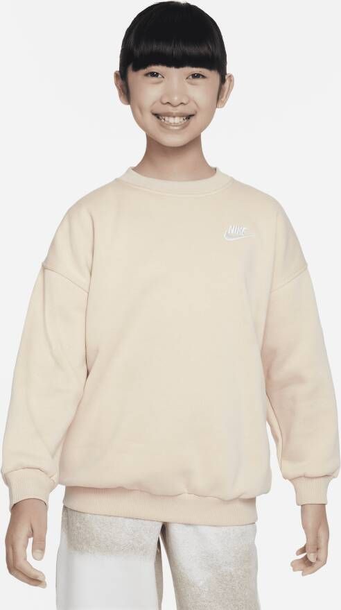 Nike Sportswear Club Fleece oversized sweatshirt voor meisjes Bruin