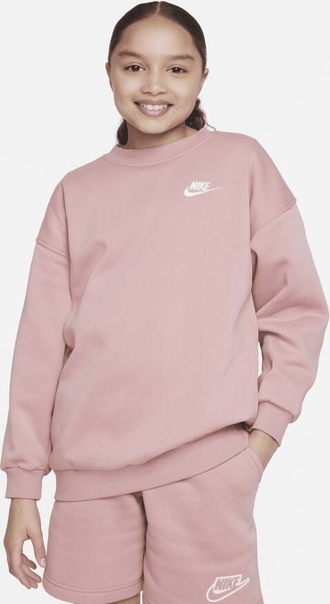 Nike Sportswear Club Fleece oversized sweatshirt voor meisjes Roze