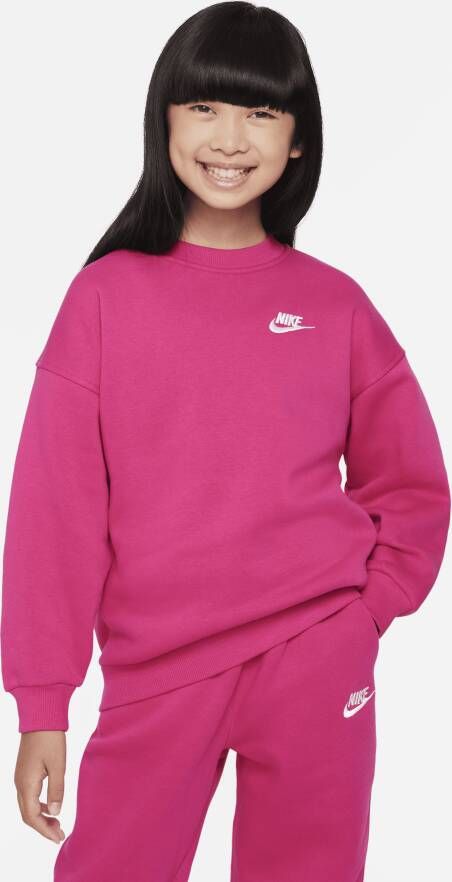 Nike Sportswear Club Fleece oversized sweatshirt voor meisjes Roze