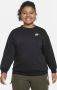 Nike Sportswear Club Fleece oversized sweatshirt voor meisjes (ruimere maten) Zwart - Thumbnail 1