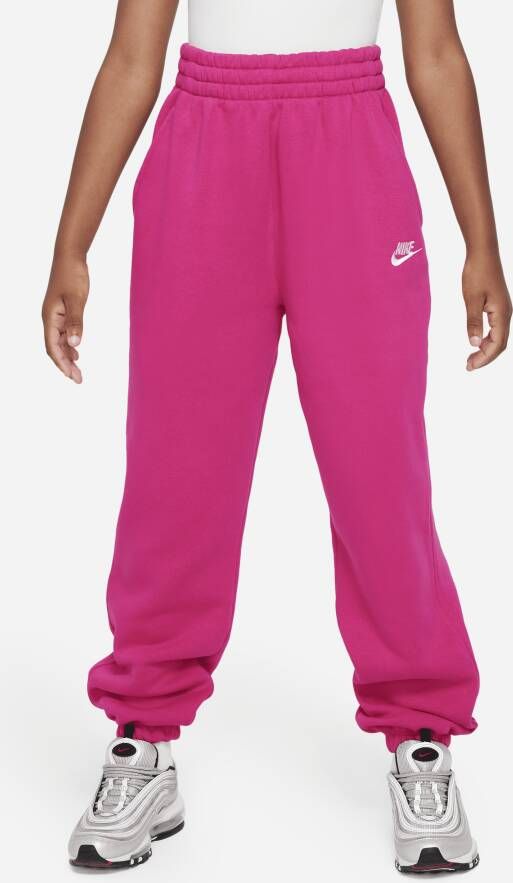 Nike Sportswear Club Fleece ruimvallende meisjesbroek Roze