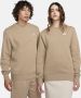 Nike Khaki Wit Crewneck Sweatshirt Lange Mouwen Beige Heren - Thumbnail 1