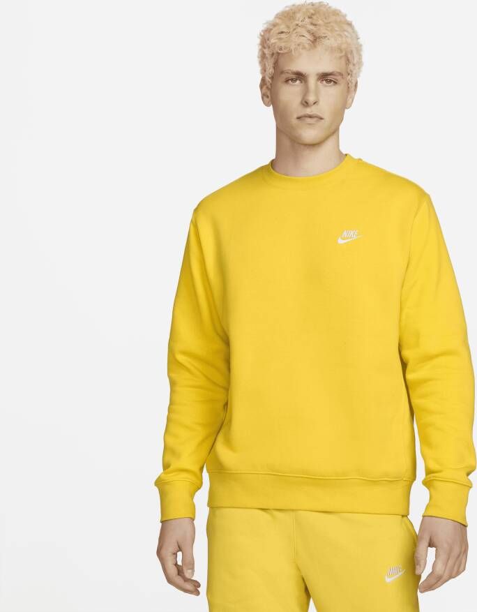 Nike Gele Crewneck Sweater met Iconisch Logo Yellow Heren