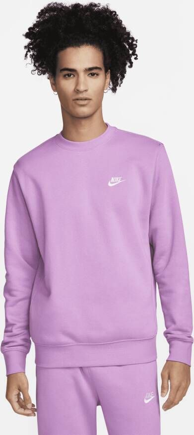 Nike Sportswear Club Fleece Shirt met ronde hals Paars