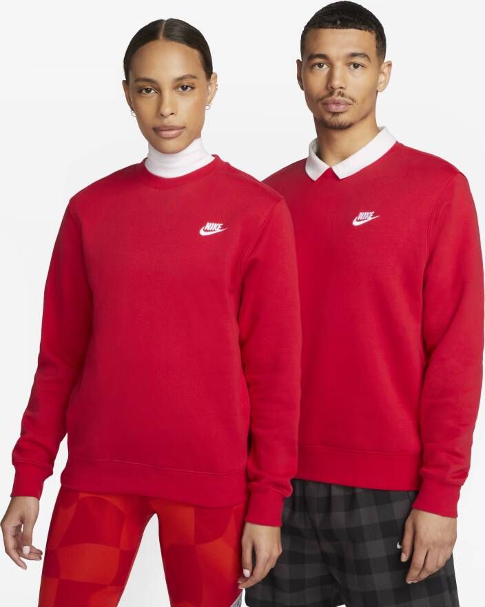 Nike Sportswear Club Fleece Herentop met ronde hals Rood