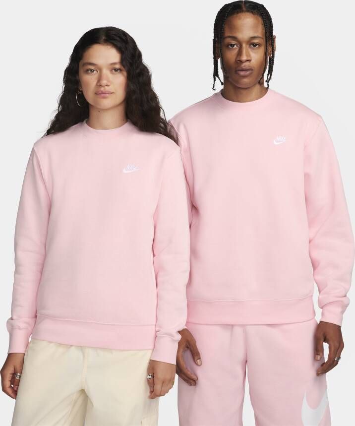 Nike Sportswear Club Fleece Shirt met ronde hals Roze
