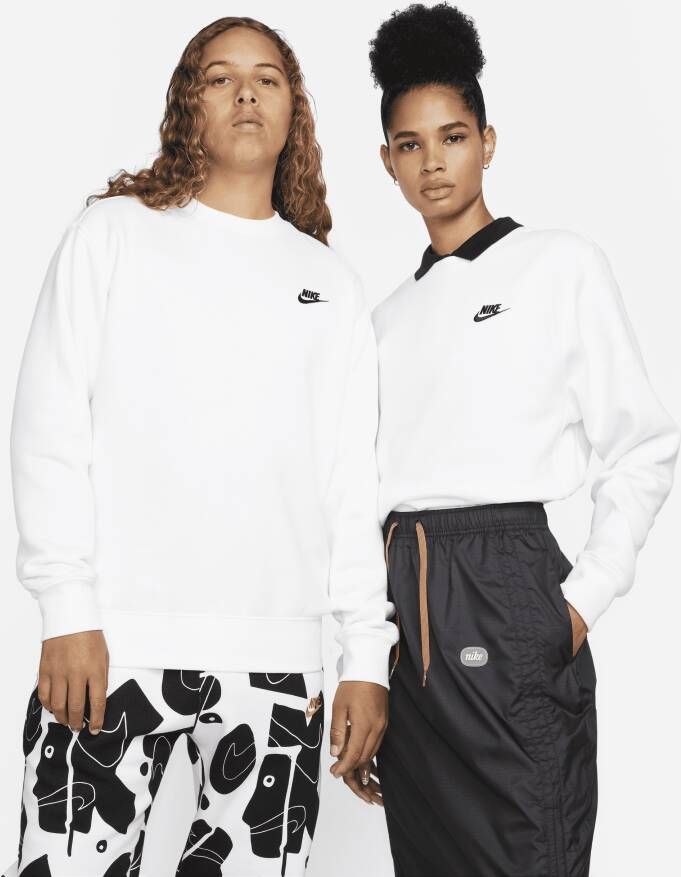 Nike Sportswear Club Fleece Herentop met ronde hals Wit