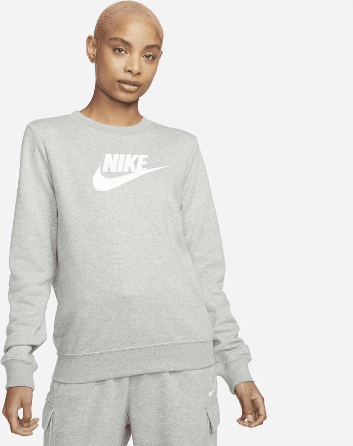 Nike Sportswear Club Fleece Sweatshirt met logo en ronde hals voor dames Grijs