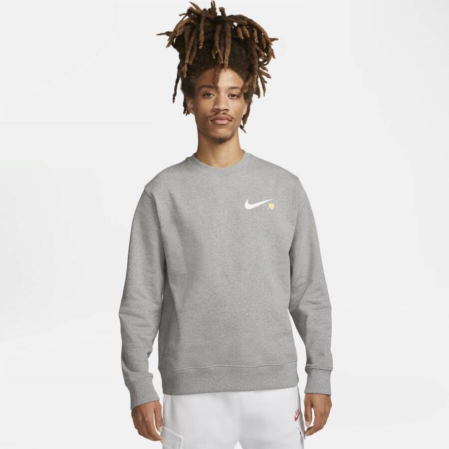 Nike Sportswear Club Fleece Sweatshirt met ronde hals voor heren Grijs