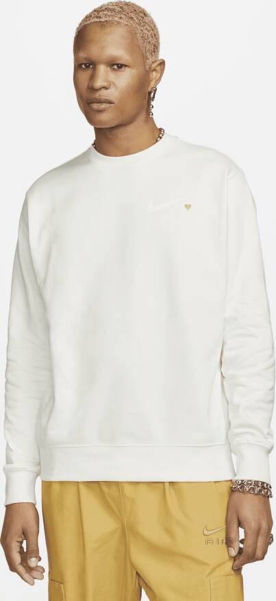 Nike Sportswear Club Fleece Sweatshirt met ronde hals voor heren Wit