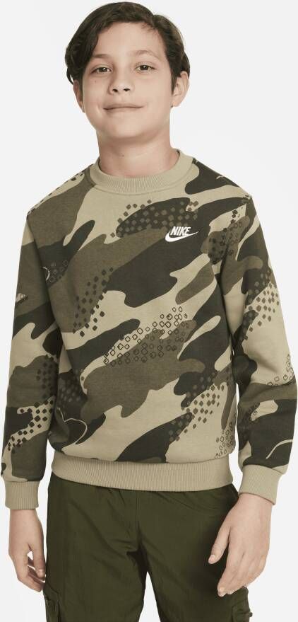 Nike Sportswear Club Fleece Sweatshirt voor kids Bruin
