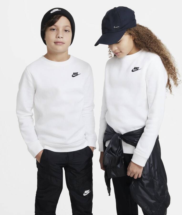 Nike Sportswear Club Fleece Sweatshirt voor kids Wit