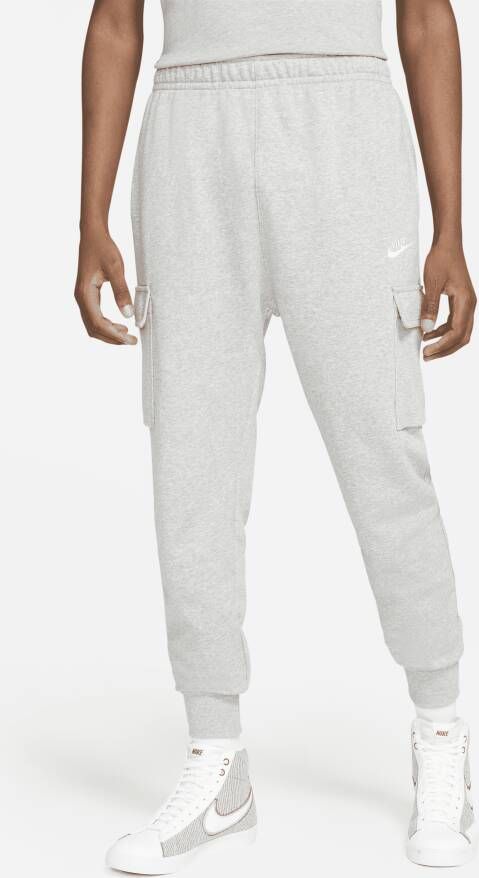 Nike Sportswear Club Fleece Cargo Pants Trainingsbroeken Kleding dark grey heather matte silver whit maat: L beschikbare maaten:S L XL