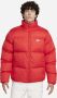 Nike Rood Witte Pufferjas met hoge kraag Red Heren - Thumbnail 1