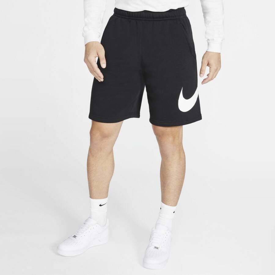 Nike Sportswear Club Graphic Shorts Sportshorts Kleding black white white maat: XL beschikbare maaten:S L XL