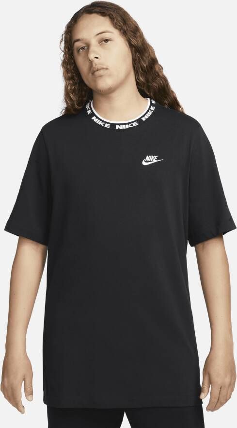 Nike Club Lbr Shortsleeve Top T-shirts Kleding black white maat: XL beschikbare maaten:XS S M XL
