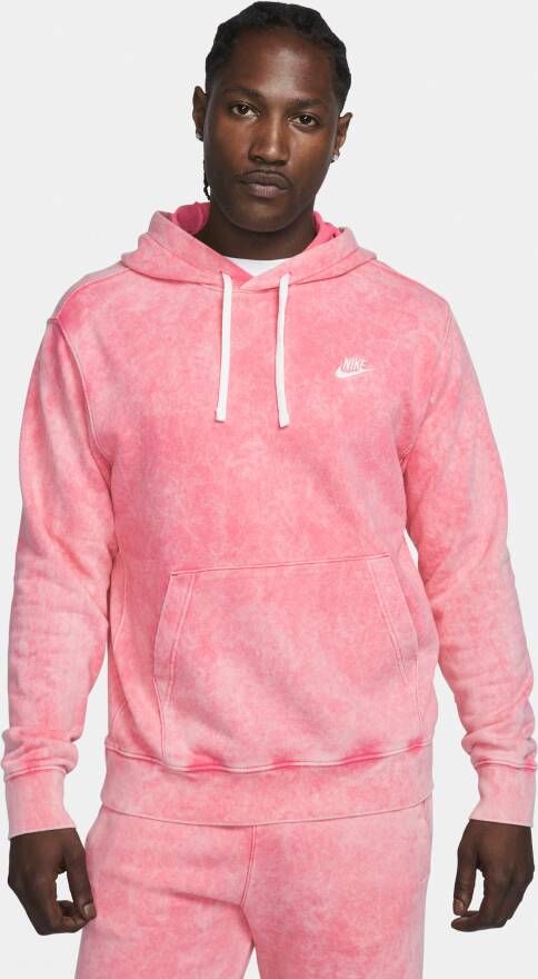 Nike Sportswear Club Wash Pullover Hoddie French Terry Hoodies Kleding pinksicle sail maat: L beschikbare maaten:M L XL
