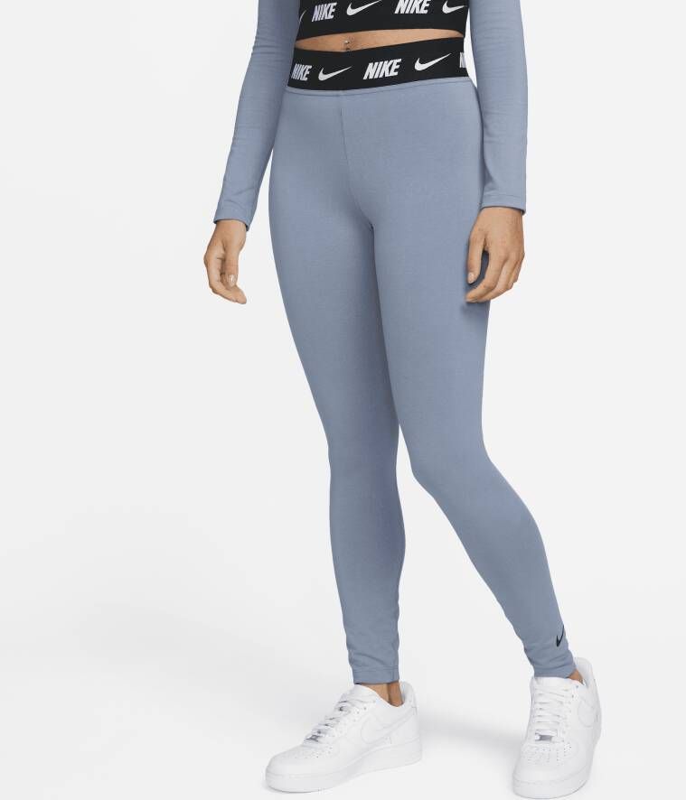Nike Sportswear Club Legging met hoge taille voor dames Blauw