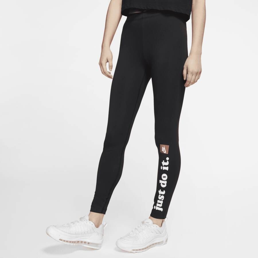 Nike Sportswear Club Legging met hoge taille voor dames Zwart