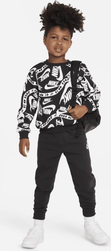 Nike Sportswear Club Printed Set tweedelige kleuterset met ronde hals Zwart