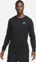 Nike Sportswear Club T-shirt met lange mouwen voor heren Zwart - Thumbnail 2
