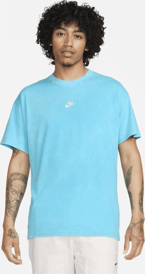 Nike Sportswear Club Wash Shortsleeve Tee T-shirts Kleding baltic blue sail maat: XS beschikbare maaten:XS S M L