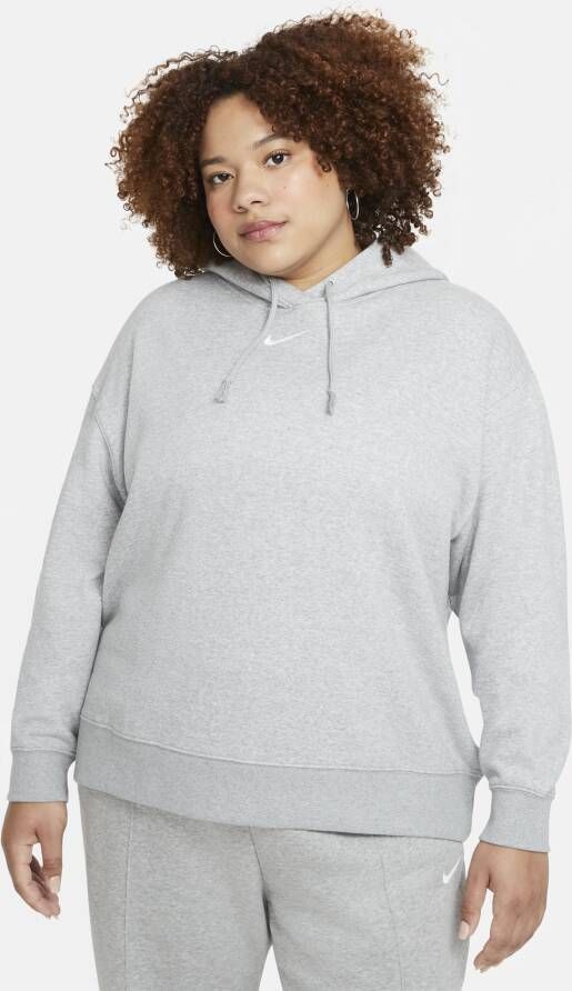 Nike Sportswear Collection Essentials Oversized fleecehoodie voor dames (Plus Size) Grijs